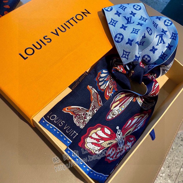 Louis Vuitton絲巾 路易威登雙層真絲發帶 LV冬季新款真絲飄帶  mmj1198